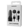 Incarcator Original Auto Samsung Dual USB + Combo Cable MicroUSB & Type-C Black