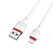 Cablu Borofone BX17 Enjoy USB la Lightning, 1m, Alb