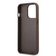 Husa iPhone 14 Pro Max Guess Leather 4G Metal Logo Brown