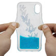 Carcasa iPhone XS / X Lemontti Liquid Sand Butterflies Glitter