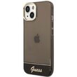 Husa iPhone 14 Plus Guess Camera Outline Translucent Negru