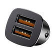 Incarcator Auto Baseus Metalic Quick Charger Dual Port 30W Black