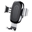 Suport Baseus Auto Gravity cu Wireless Charger Silver
