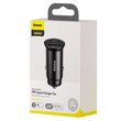 Incarcator Auto Baseus Circular Metal PPS Quick Charger Black