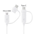 Cablu Original USB la Type-c & MicroUSB Samsung Combo White