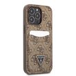 Husa iPhone 13 Pro Guess 4G Saffiano Double Card Maro