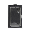 Carcasa iPhone X / XS Occa Linen Car Gray (margini flexibile, material textil, placuta metalica inte