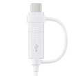 Cablu Original USB la Type-c & MicroUSB Samsung Combo White