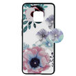 Carcasa Sticla Huawei Mate 20 Pro Just Must Glass Diamond Print Flowers White Backgound