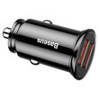 Incarcator Auto Baseus Quick Charger Dual USB 30W Black