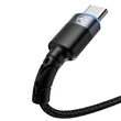 Cablu Tellur USB la Type-C cu LED, 2A, 2m, Negru