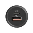 Lemontti Incarcator Auto Fast Charge 30W 5A 2 porturi PD Type C + USB-A QC 3.0,  Negru