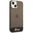 Husa iPhone 14 Plus Guess Camera Outline Translucent Negru