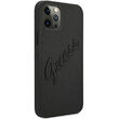 Husa iPhone 12 Pro Max Guess Saffiano Vintage Script Negru