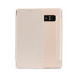 Husa Samsung Galaxy Note 8 Meleovo Smart Flip Gold (spate mat perlat si fata cu aspect metalic)