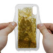 Husa  iPhone XS / X Lemontti Liquid Sand Blue Flowers