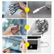 Cablu MicroUSB & Lightning & USB-C Baseus Fabric Grey