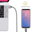 Cablu MicroUSB Lemontti USB Gri 1.5m (impletitura textila)