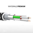 Cablu MicroUSB Lemontti USB Gri 1.5m (impletitura textila)
