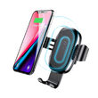 Suport Baseus Auto Gravity cu Wireless Charger Black (incarcare Qi, prindere la sistemul de ventilat