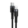 Cablu Lightning la Type-C Baseus Cafule Series Gray & Black (1m, 18W, PD)