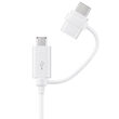 Cablu Original USB la Type-c & MicroUSB Samsung Combo White