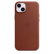 Husa Originala iPhone 14 Plus Apple Leather, MagSafe, Umber