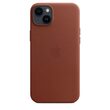 Husa Originala iPhone 14 Plus Apple Leather, MagSafe, Umber