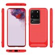 Husa Samsung Galaxy S20 Ultra Enkay Carbon Fiber Red