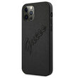 Husa iPhone 12 Pro Max Guess Saffiano Vintage Script Negru