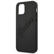 Husa iPhone 12 Pro Max Guess Saffiano Vintage Script Negru