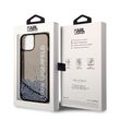 Husa iPhone 14 Plus Karl Lagerfeld Translucent Liquid Glitter Black