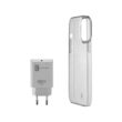 Pachet Husa+Incarcator Retea Cellularline pentru iPhone 13 Mini Transparent