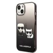 Husa iPhone 14 Plus Karl Lagerfeld Gradient Karl&Choupette Negru