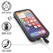 Husa iPhone 12 Catalyst Total Protection Transparent Black (waterproof , snur)