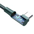 Cablu Lightning, MicroUSB si Type-C Mcdodo 3 in 1 90 Degree Green (3A, 1.2m)