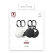 Husa AirTag Apple UAG Dot Series Black/Marshmallow (4 buc/pachet)