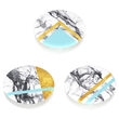 Suport Popsockets PopMinis Stand Adeziv White Marble Glam (contine 3 mini accesorii)