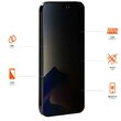 Folie iPhone 14 Pro Eiger Sticla Mountain Glass Privacy Black