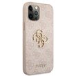 Husa iPhone 12 Pro Max Guess PU 4G Metal Logo Roz