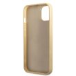 Husa iPhone 14 Plus Guess Glitter TPU Flakes Script Metal Logo Gold