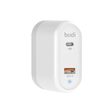 Incarcator Priza Budi Fast Charge White (18W, QC 3.0, 1xType-c)