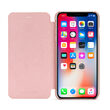 Husa iPhone X / XS Meleovo Smart Flip Rose Gold (spate mat perlat si fata cu aspect metalic)