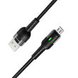 Cablu Borofone BU17 Starlight USB la MicroUSB, 1.2m, Negru