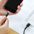 Cablu Borofone BU17 Starlight USB la MicroUSB, 1.2m, Negru