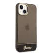 Husa iPhone 14 Guess Camera Outline Translucent Negru