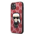 Husa iPhone 13 Karl Lagerfeld Monogram Ikonik Rosu