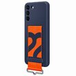 Husa Originala Samsung Galaxy S22 Plus Silicone Cover with Strap Navy