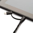 Cablu MicroUSB & Lightning MFI Boompods Duo Black (1m, impletitura textila)