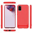 Husa Samsung Galaxy S20 Plus Enkay Carbon Fiber Red
